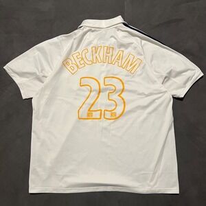 LA Galaxy adidas Home Polo Jersey David Beckham #23 MLS Soccer Jersey XL 2007